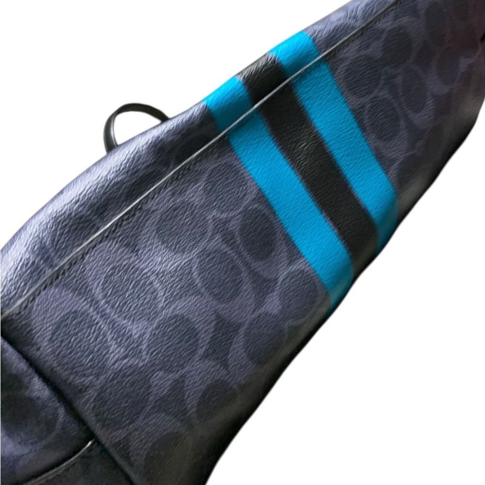 Coach Black and Blue Varsity Signature Tote Bag (item#ryan) - Picture 6 of 10